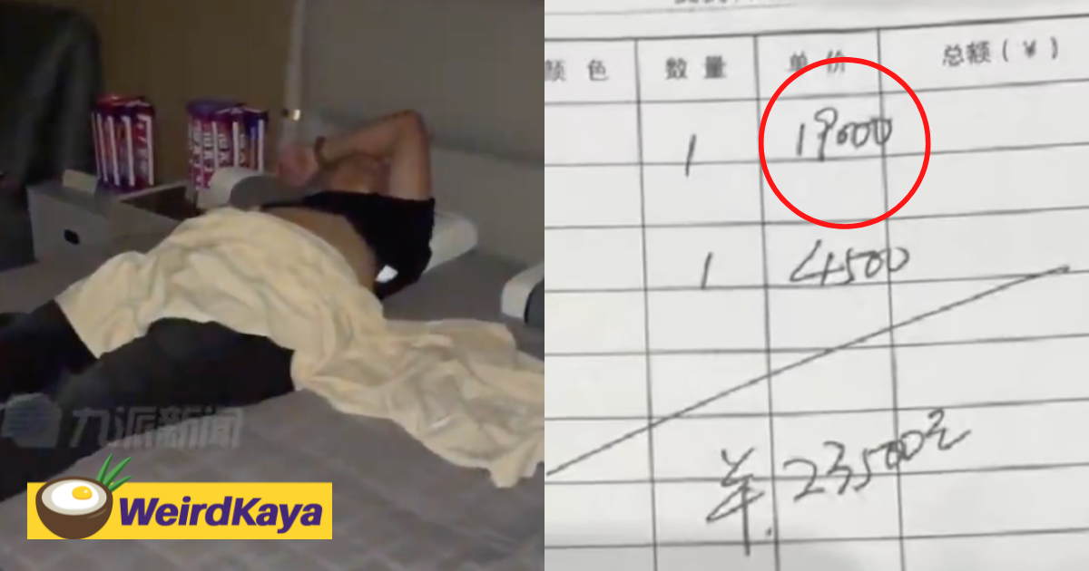 China man falls asleep while trying out rm12k mattress, buys it after waking up | weirdkaya