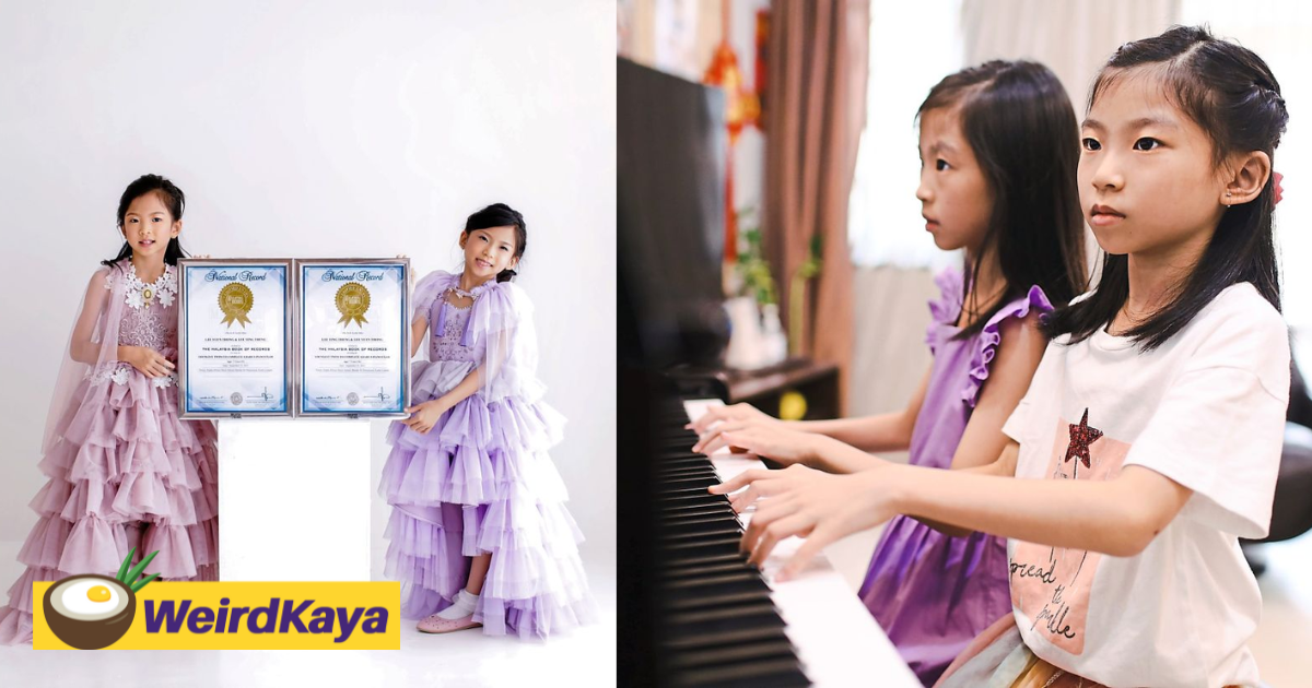 7yo puchong twins enter malaysia book of records for completing piano grade 8 exam | weirdkaya