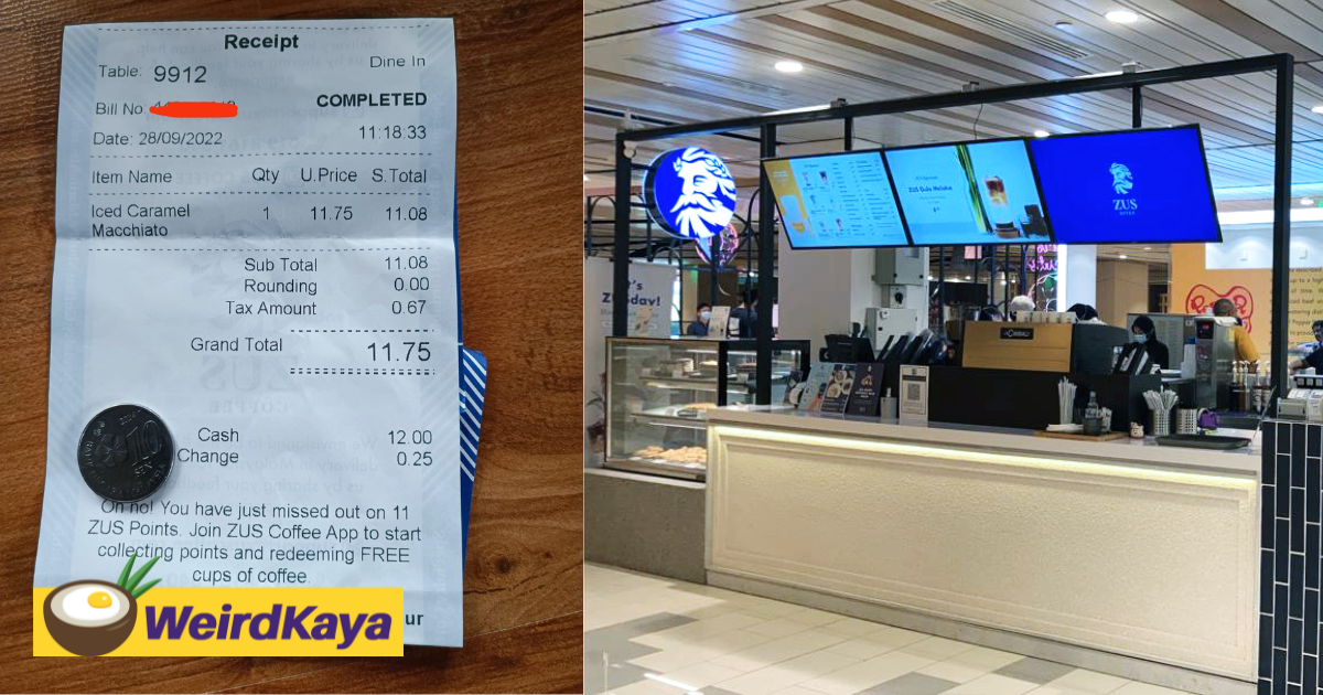 M'sian man explains why he refused paying extra rm0. 05 for zus coffee drink | weirdkaya