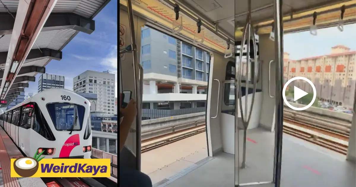 [video] lrt train moving at full speed with door open | weirdkaya