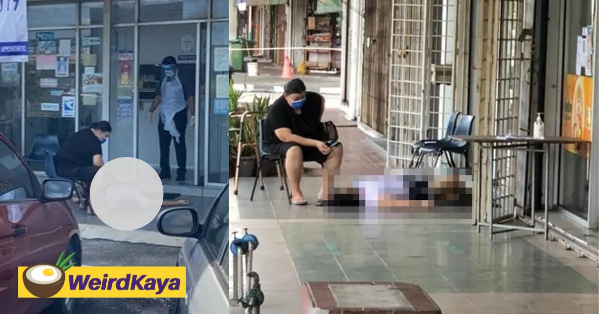 Woman stricken with covid-19 collapses outside of a clinic in klang | weirdkaya
