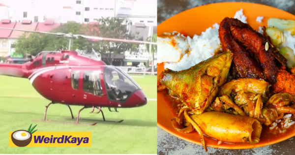 Man travels via helicopter to buy Nasi Ganja