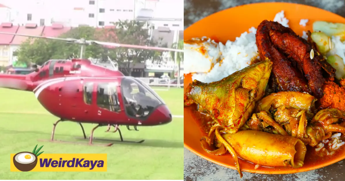 Man travels from kl to ipoh via helicopter to 'tapau' nasi ganja | weirdkaya
