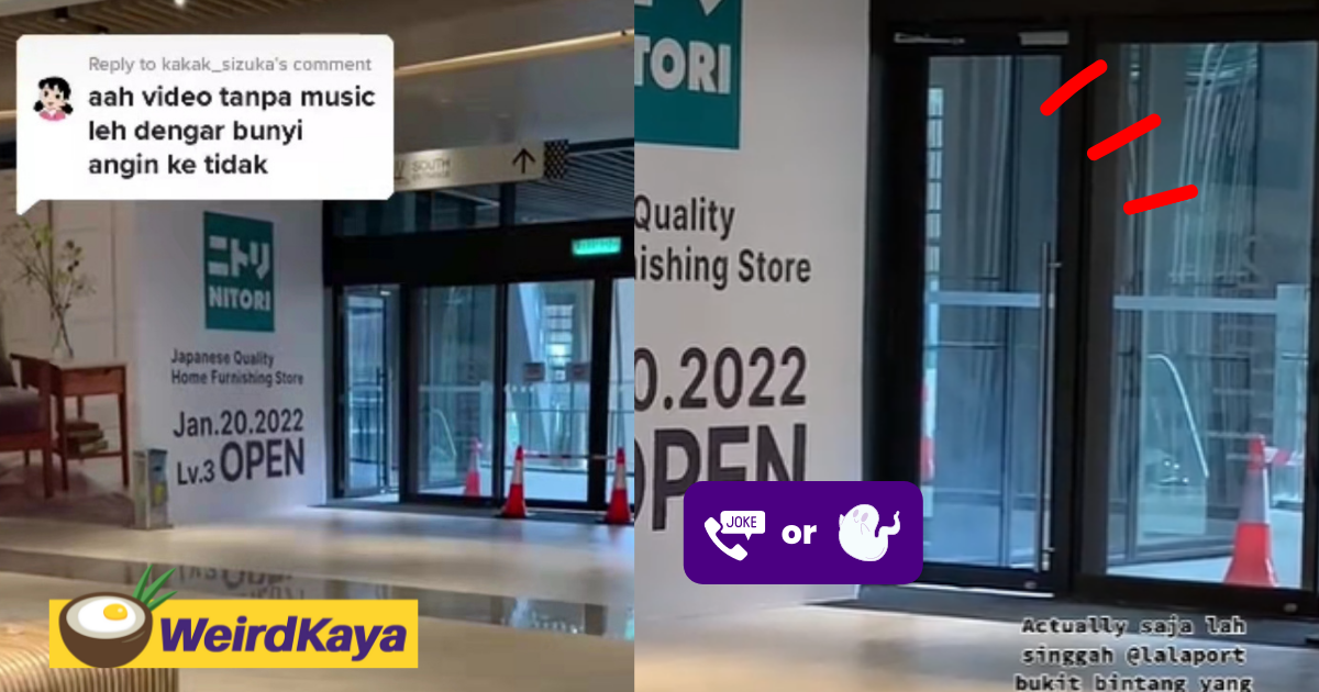 [video] paranormal or prank? Netizen spots glass door opening and closing on its own at lalaport bukit bintang | weirdkaya