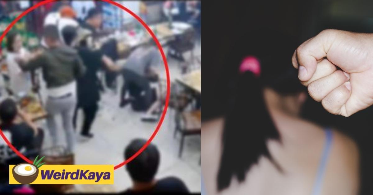 Woman defending herself after molested by stranger in BBQ shop got beaten