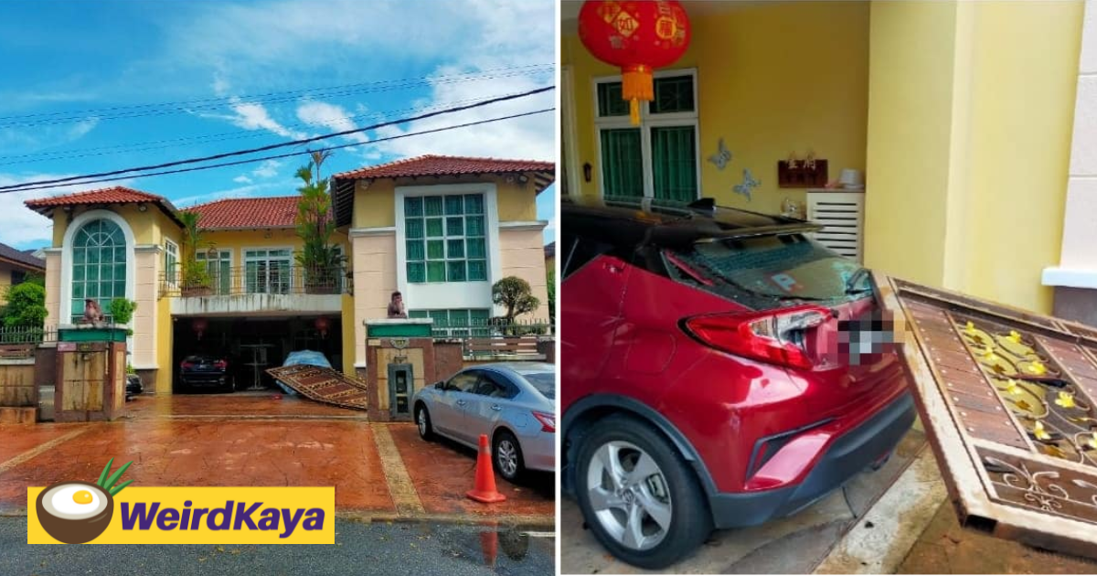 Johor woman threatens ex-boyfriend, rams car into his house following breakup | weirdkaya