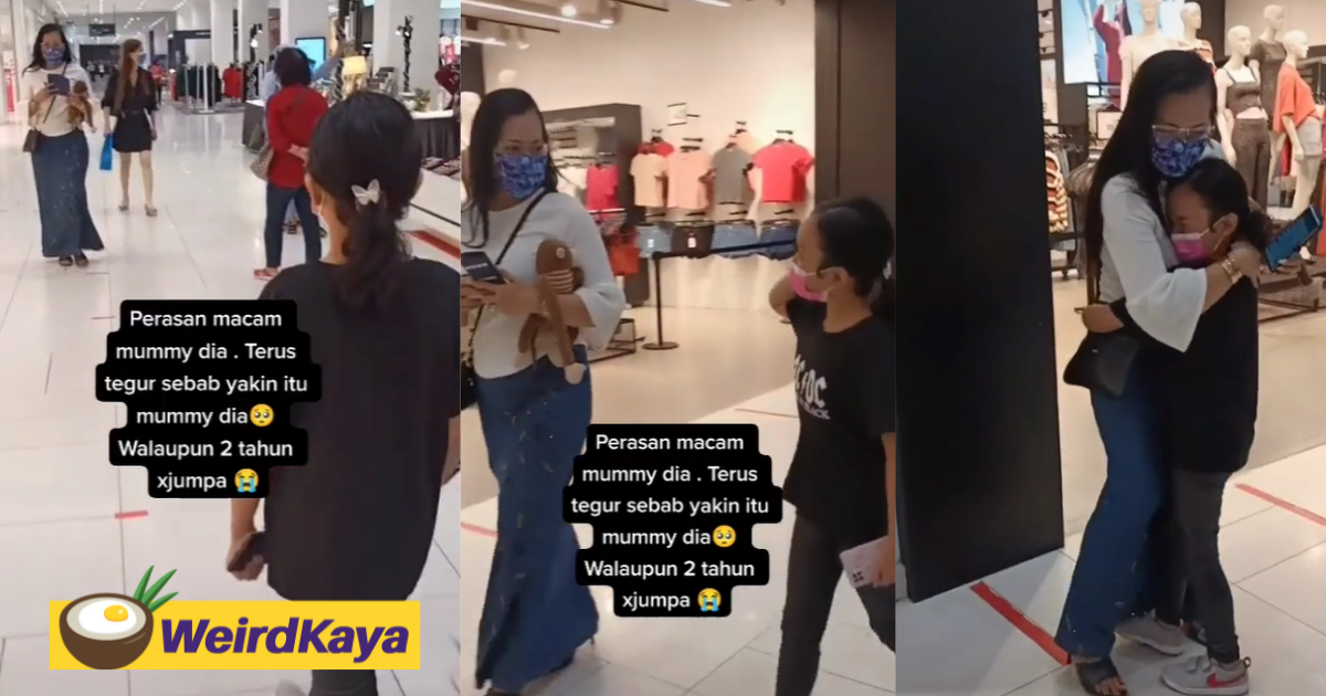 Young girl immediately recognises her mother with mask on after two long years of separation | weirdkaya