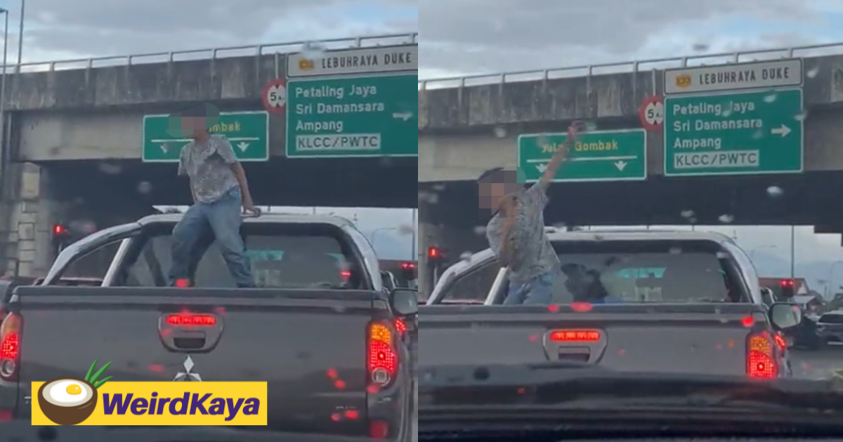 Young kid fooling around the back of a pickup truck raises netizens' concern | weirdkaya