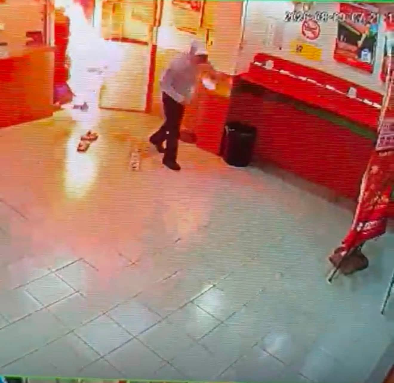 Lottery worker set on fire (1)
