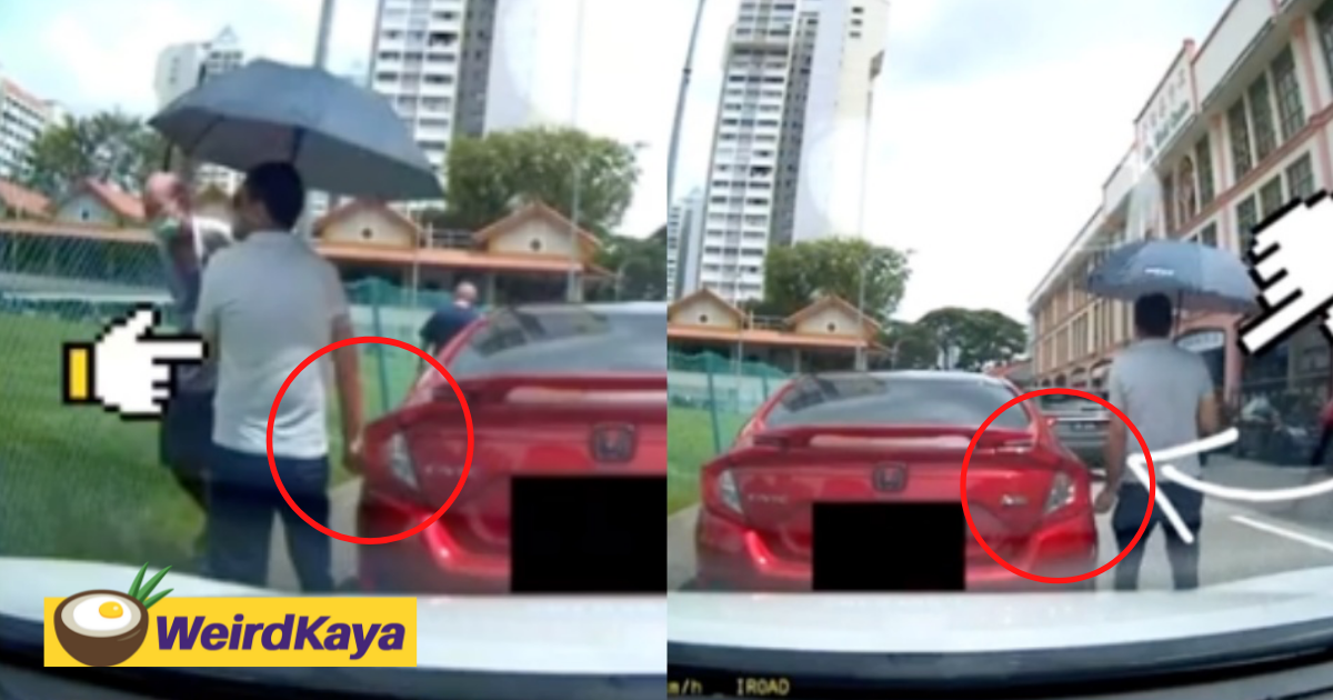 Man driving m'sian-registered proton x50 caught scratching honda civic in singapore | weirdkaya