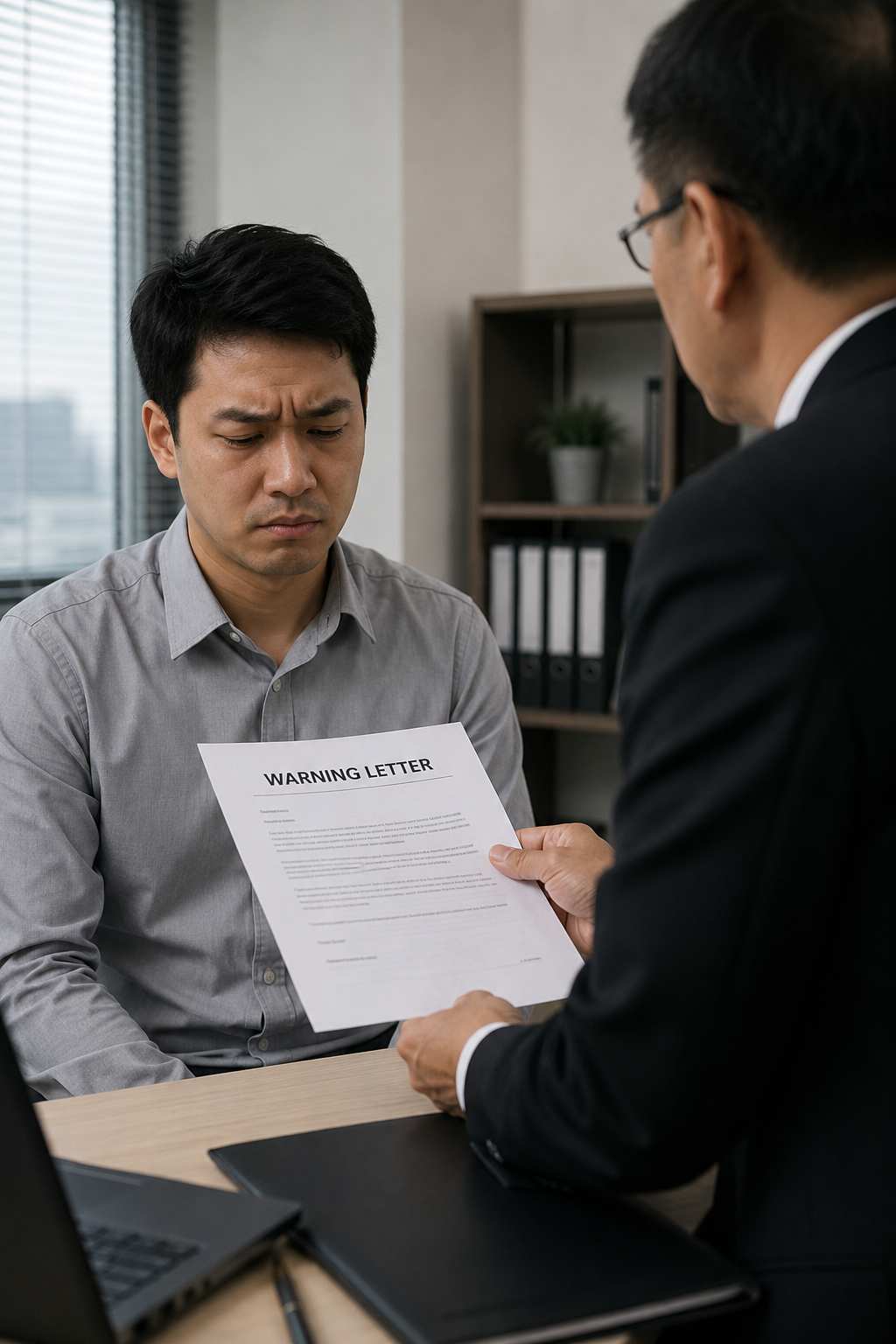 Man gets warning letter from boss