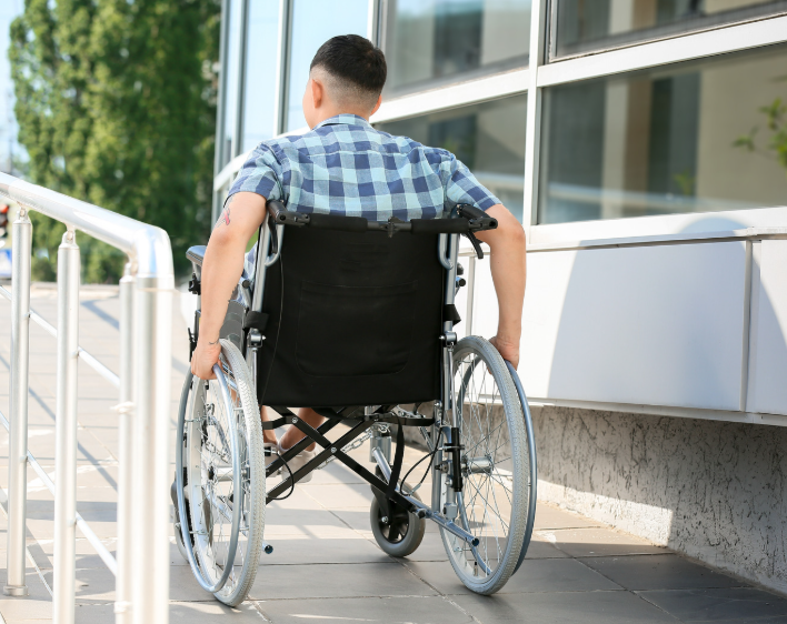 Man in wheelchair