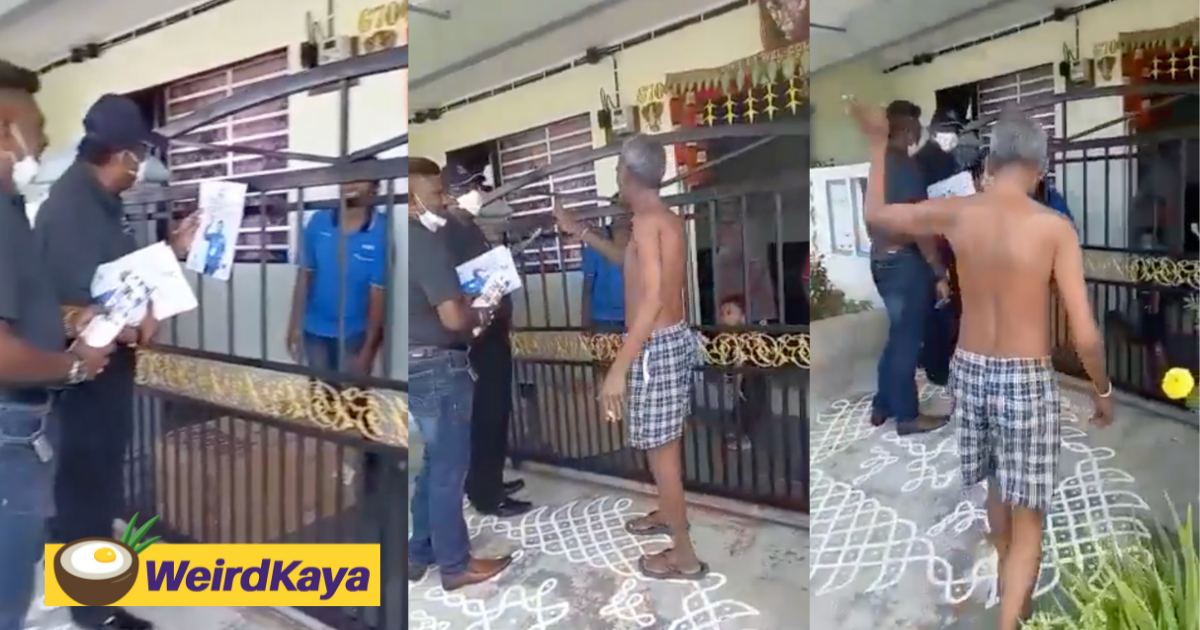 'what have you done for the indians? ' man kicks mic election team out during home visit in melaka | weirdkaya