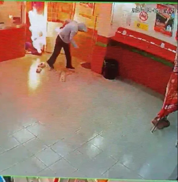 Man setting fire