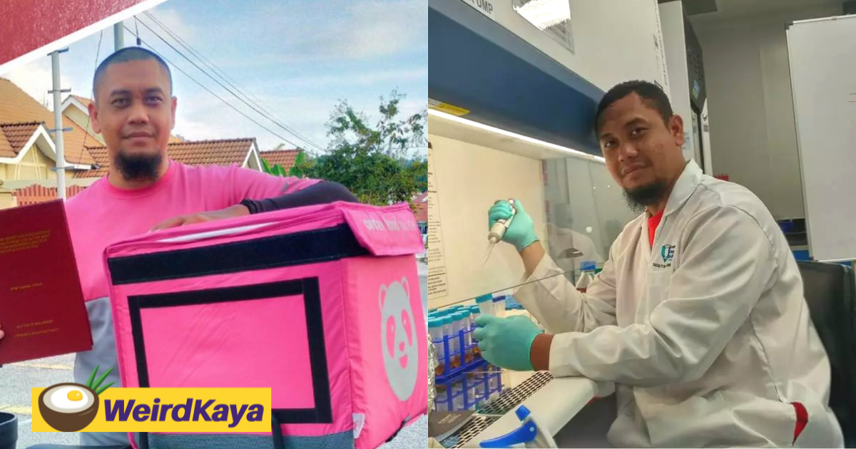 After four long years, this foodpanda rider finally received his phd from universiti malaysia pahang! | weirdkaya