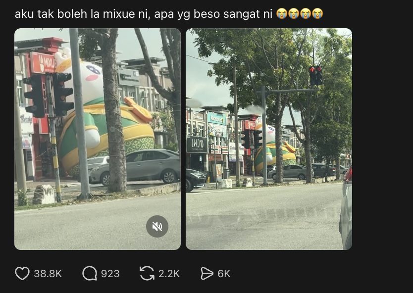 M'sian Can’t Stop Laughing Over ‘Overweight’ Mixue Mascot In Melaka