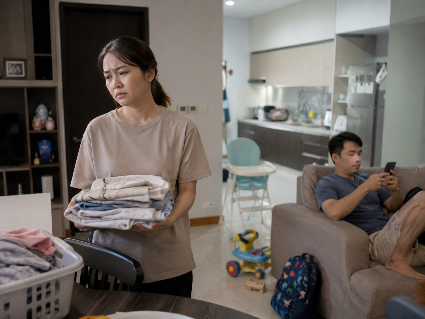 M’sian Mum Says She Earns The Same As Her Husband But Handles The Kids & Household Tasks Alone