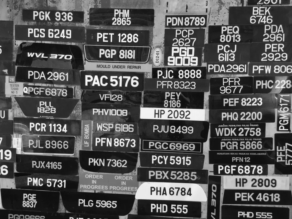 M'sian car plate numbers