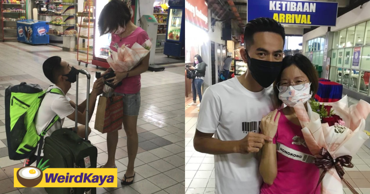 M’sian pops the question to longtime girlfriend at jb interchange after 655 days of separation | weirdkaya