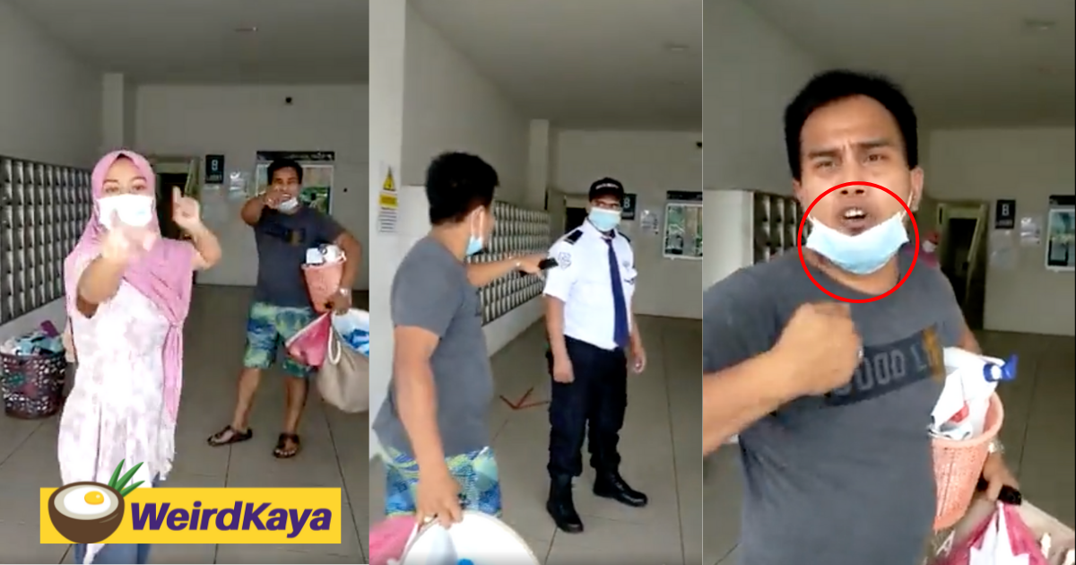 Netizens call out rude couple for yelling at security guard for not taking care of their child | weirdkaya