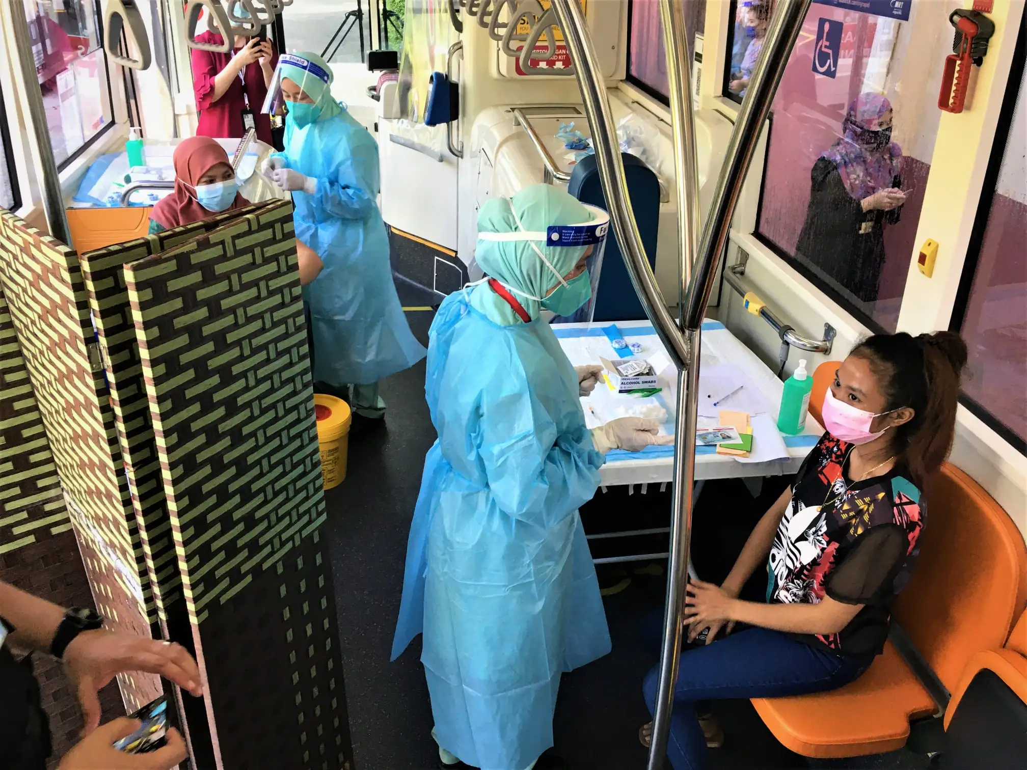 Two mrt feeder buses converted into covid-19 orang asli mobile vaccination stations | weirdkaya