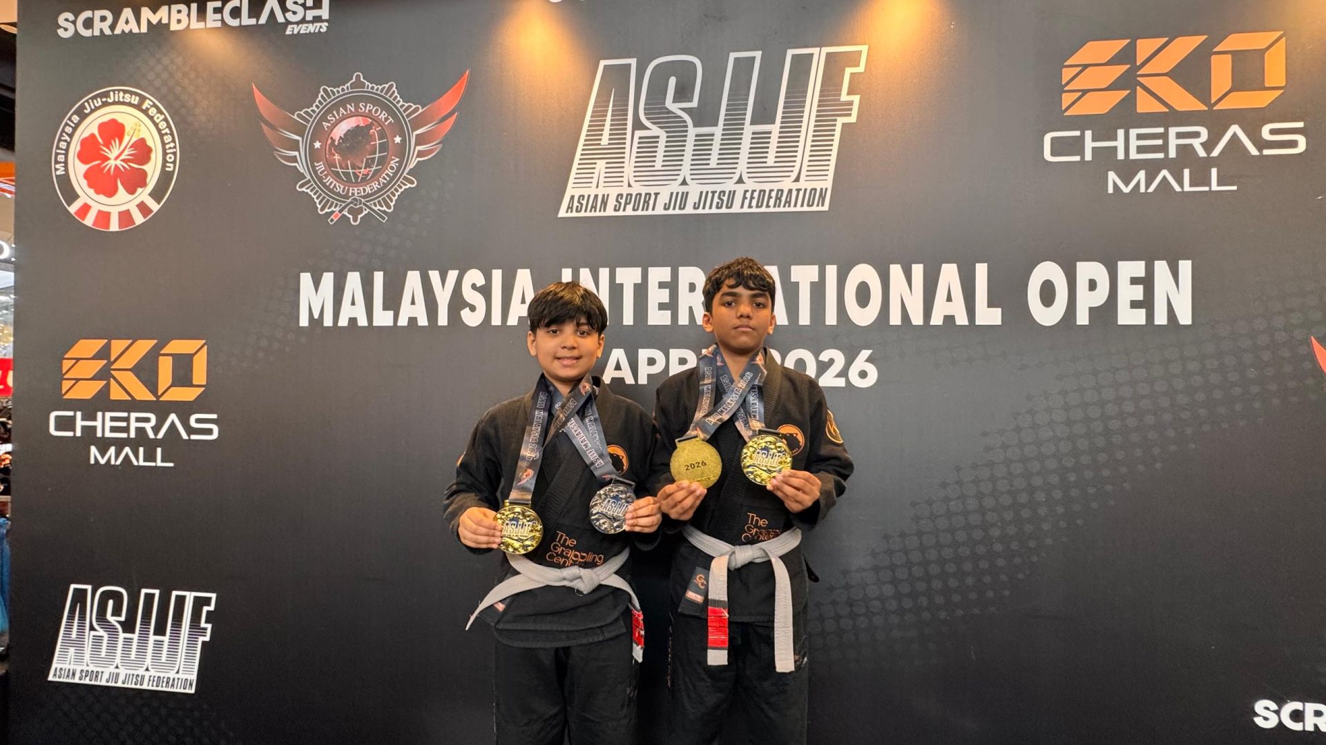 Picture 3_ Parsa & Rohan 3 Gold and 1 Silver Medal in ASJJF (Asian Cup) Jiu Jitsu (1)