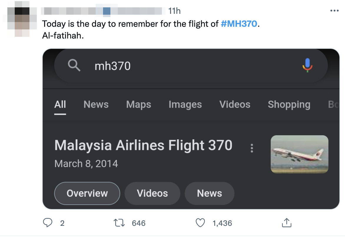 Lest we forget: in remembrance of #mh370 8 years on | weirdkaya