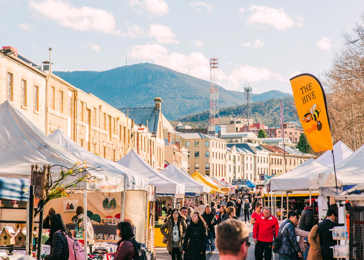 Salamanca market in hobart