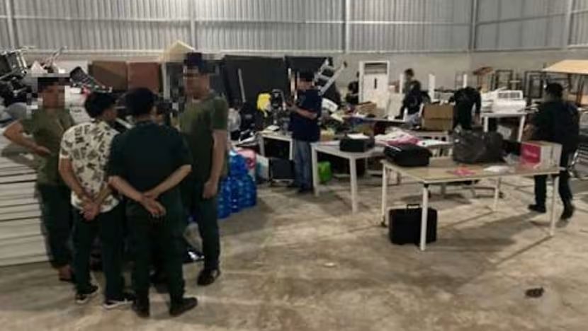 Scam compound in Cambodia