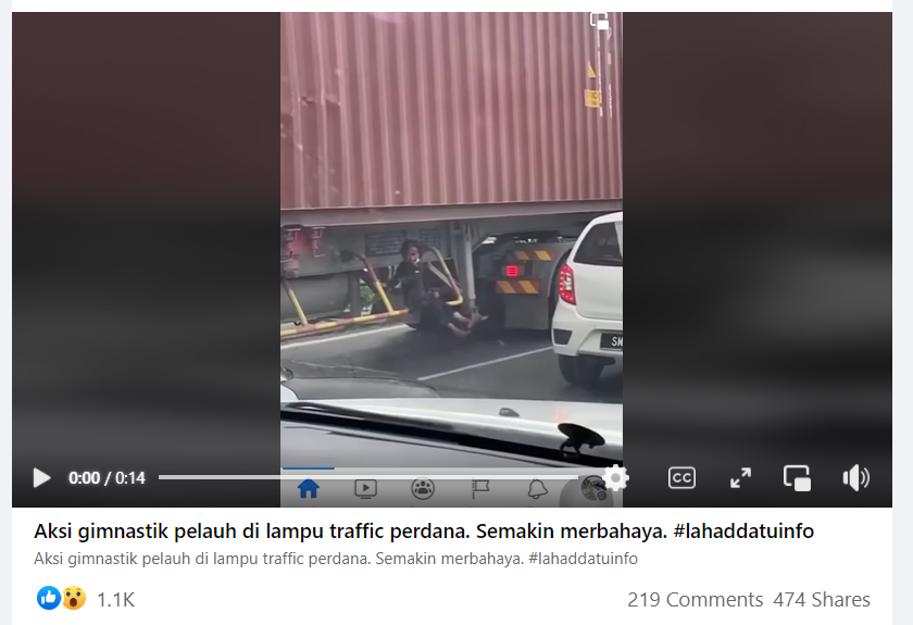 Kid sitting under moving truck