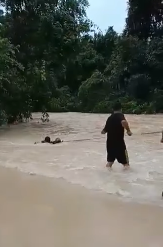 Man rescued from flood