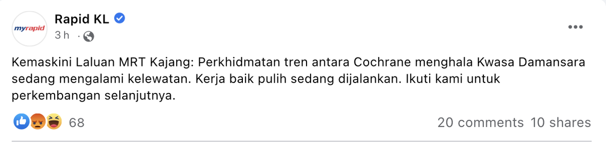 'just shut it down' m'sians unhappy over another mrt breakdown, urges rapidkl to improve its service | weirdkaya