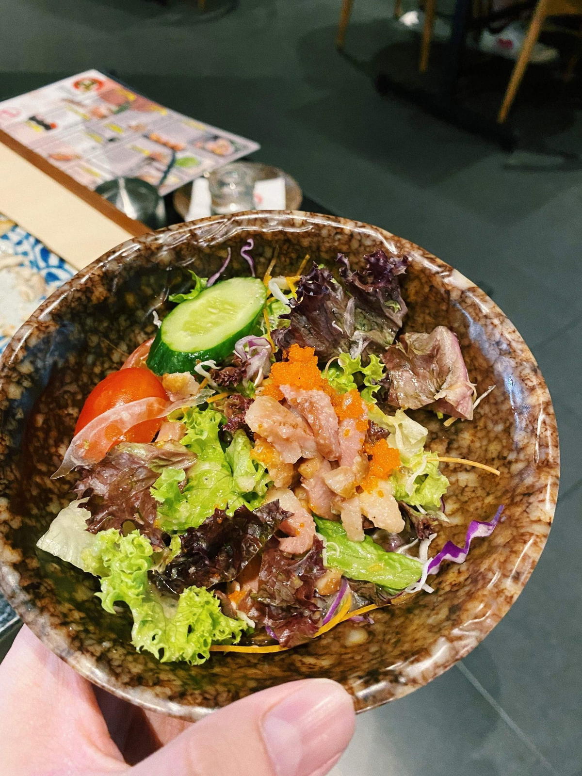 Smoked duck salad (kamo salada)