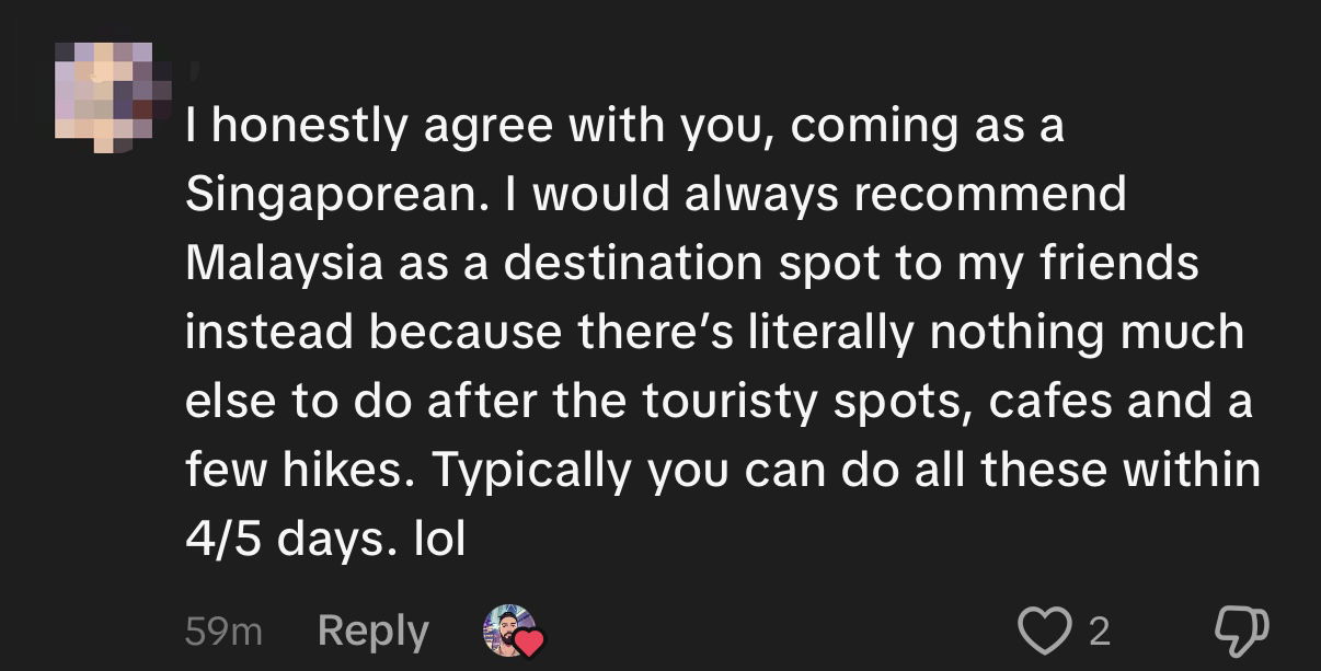 UK Tourist Says S'pore Is 'The Worst Country' He's Visited & Only Suitable For Short Trips comment 3