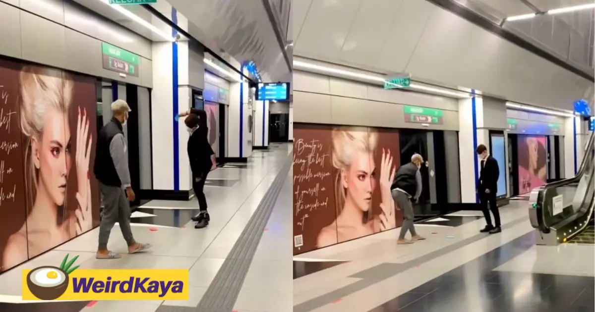 'where's the slap? ' malaysian version of 'squid game' spotted at pasar seni mrt station | weirdkaya