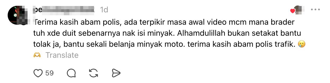 Thank you abang polis