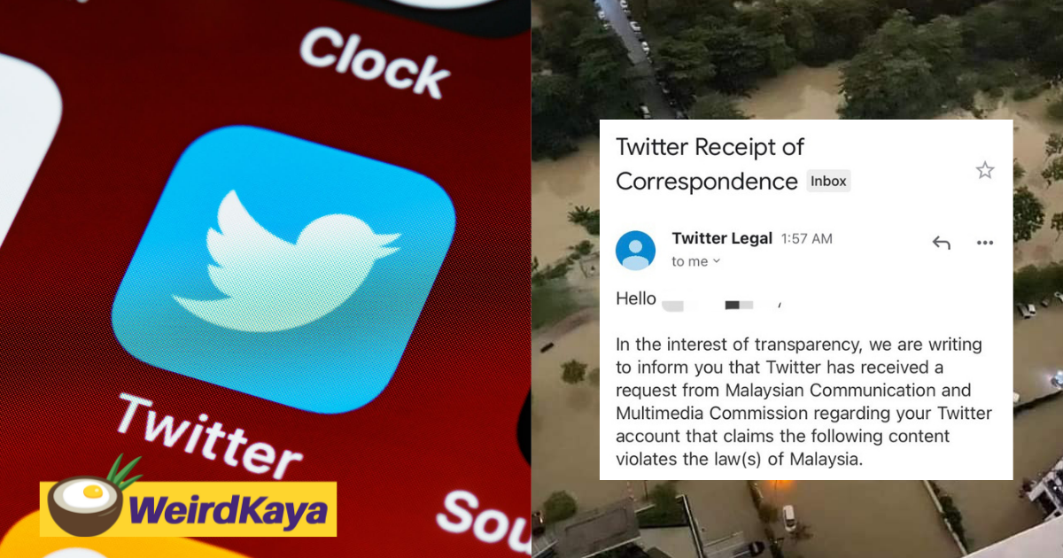Twitter declines mcmc's request to delete tweets criticising gov't's handling of flood | weirdkaya