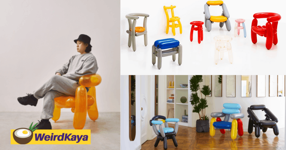 Making art a reality - south korean artist creates chairs entirely from balloons | weirdkaya