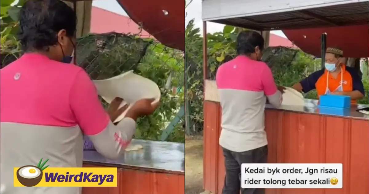 Abang foodpanda makes roti canai to help vendor keep up with mounting orders | weirdkaya