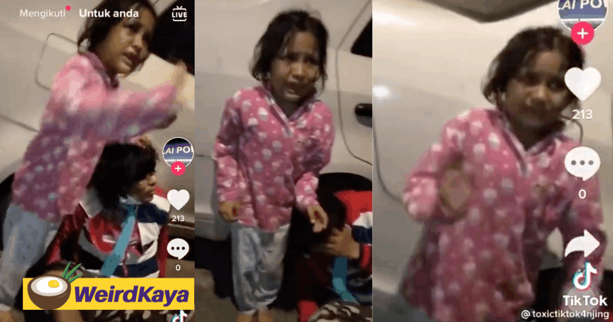 Child beggar at chow kit defends abusive father despite being slapped | weirdkaya