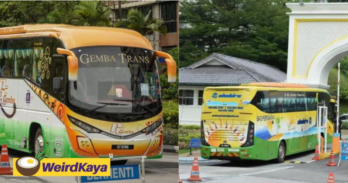 [just in] bus carrying umno, bersatu and bebas mps arrive at istana negara | weirdkaya