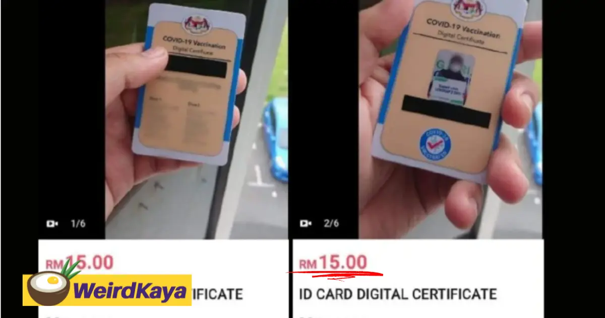 Police investigating claims of digital vaccination certificates being sold for rm15 | weirdkaya