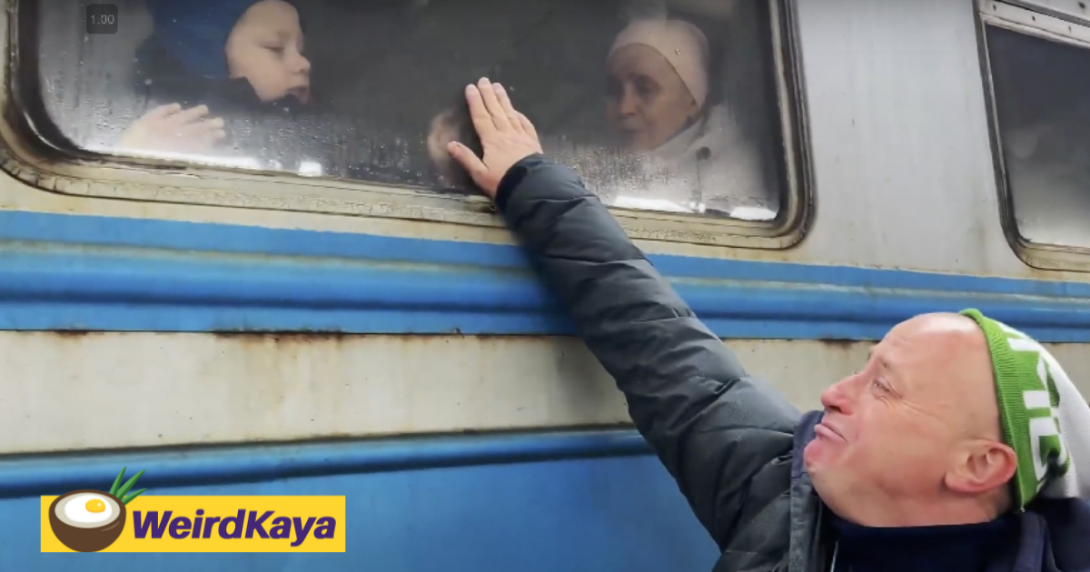Ukrainian father bids farewell to autistic son after he chose to stay to 'protect the city' | weirdkaya