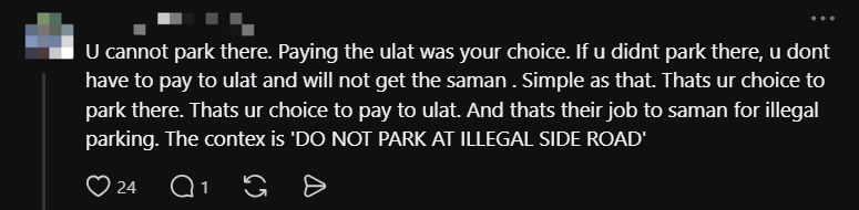 M'sian Woman Pays 'Ulat Parkir' RM15 For Parking, Later Gets Slapped With DBKL Fine comment 3