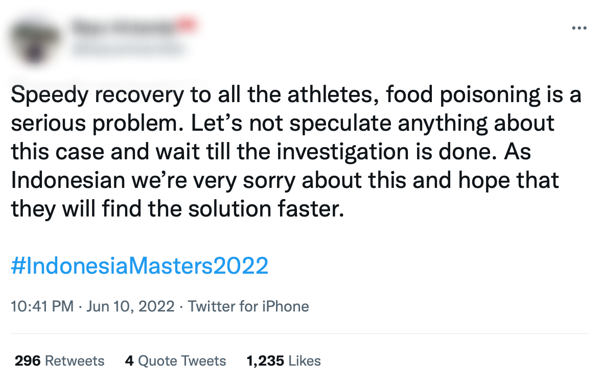M'sian, thai players suspected to have suffered from food poisoning at indonesia masters | weirdkaya