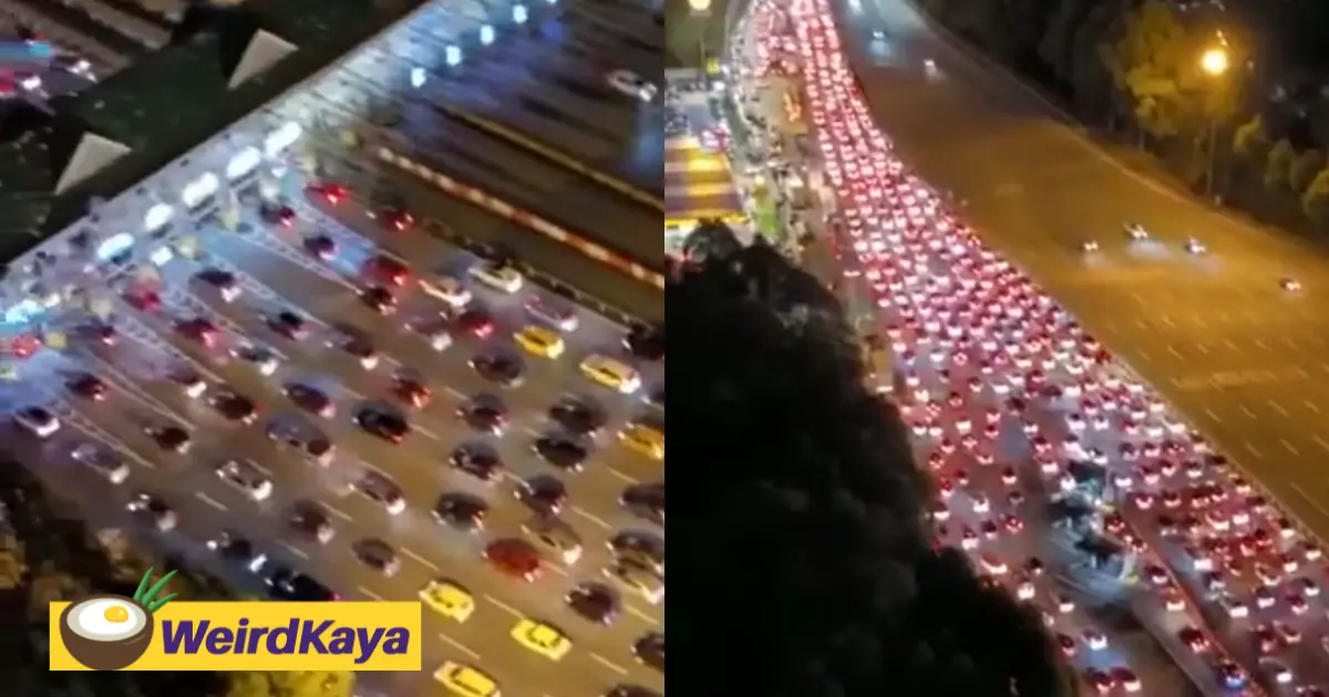[video] 'langkawi trip or balik kampung? ' massive jam spotted at plaza tol jalan duta | weirdkaya