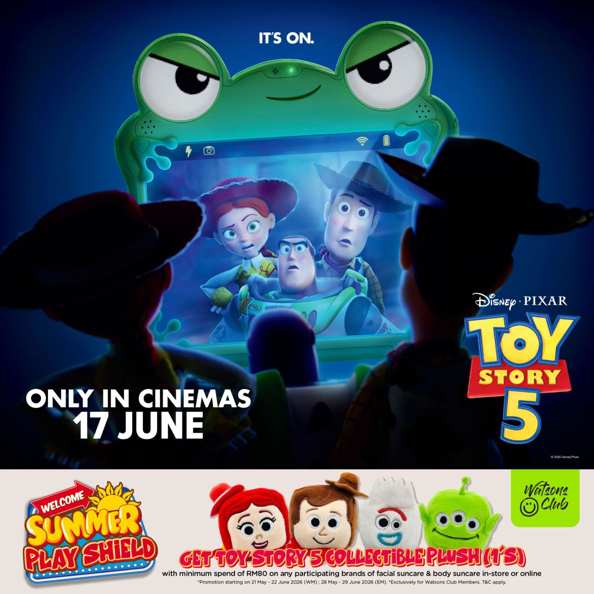 Watsons Summer Shield 2026 Toy Story 5
