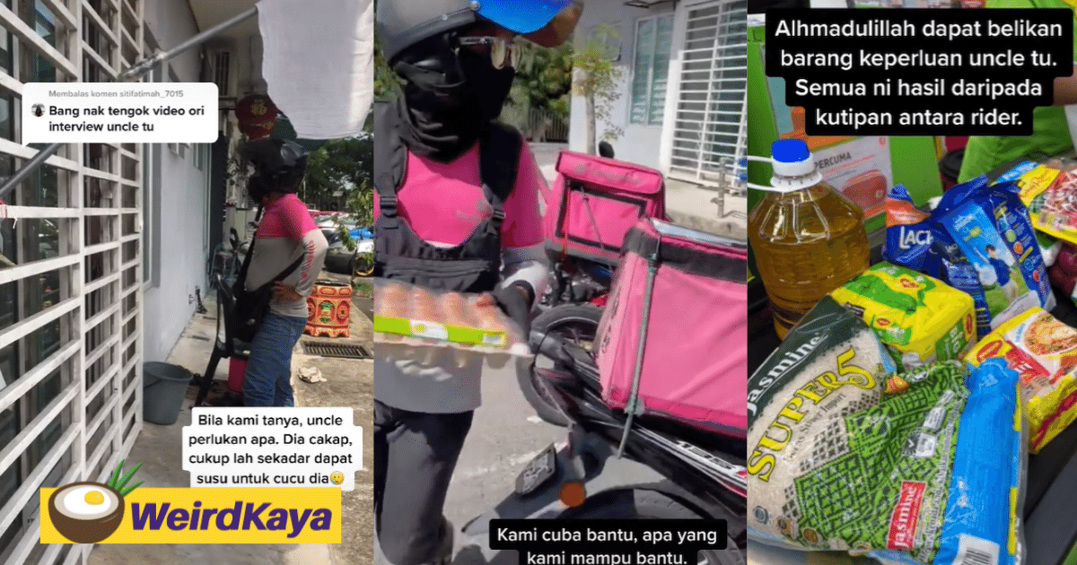Foodpanda riders raise money to buy necessities for a white flag family | weirdkaya