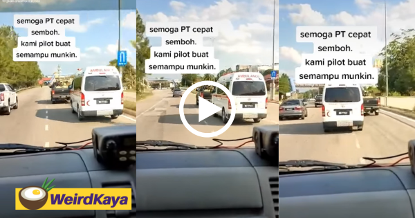 Hilux driver completely ignores ambulance's siren and refuses to give way