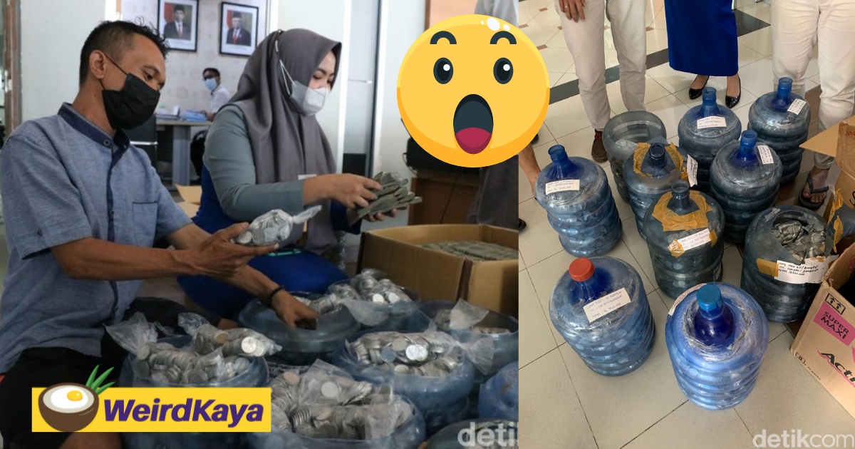 Indonesian couple buys dream car after saving three years' worth of coins in water barrels | weirdkaya